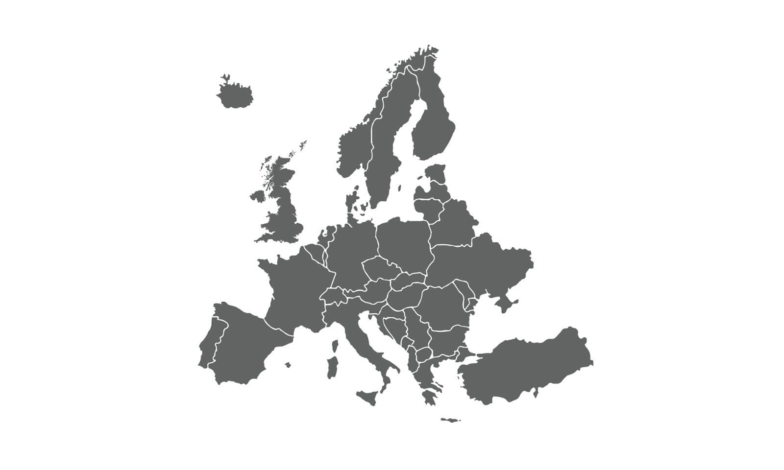 Illustration of a Map of Europe