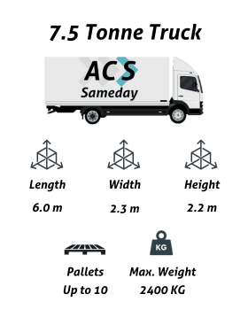 7.5T Truck with ACS Sameday Logo